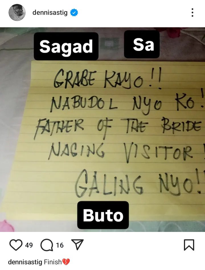 auntieselina_'s tweet photo. Just in: Dennis Padilla, may bwelta sa kasal ni Claudia Barretto kahit invited naman. https://t.co/eWkVZIlS0L