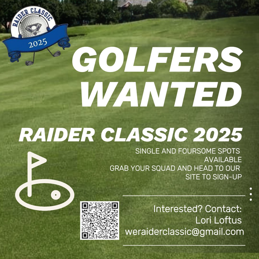 We want you! Grab you buddies, clubs and golf balls and join us for the Raider Classic 2025! Scan the QR code or visit wylieeastathletics.org/event-details/… to sign-up! ⛳