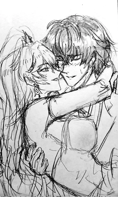 ⚓️: "Stop teasing me, would you..."
🪼: "But I love it when my dear Captain is all flustered~"

Happy end 😆
#anchorfish #brant #cantarella 