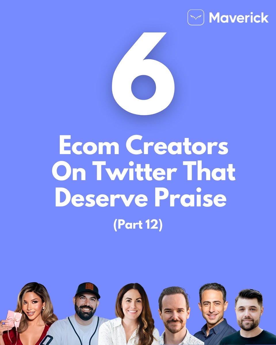 Top 6 Ecom Creators You Need To Follow On Twitter ASAP (Part 12)

These awesome individuals have incredible company stories and work with 8/9 figure brands having insane net worths.

Plus they are active as creators giving it their all on platforms like  LinkedIn etc.

I do these