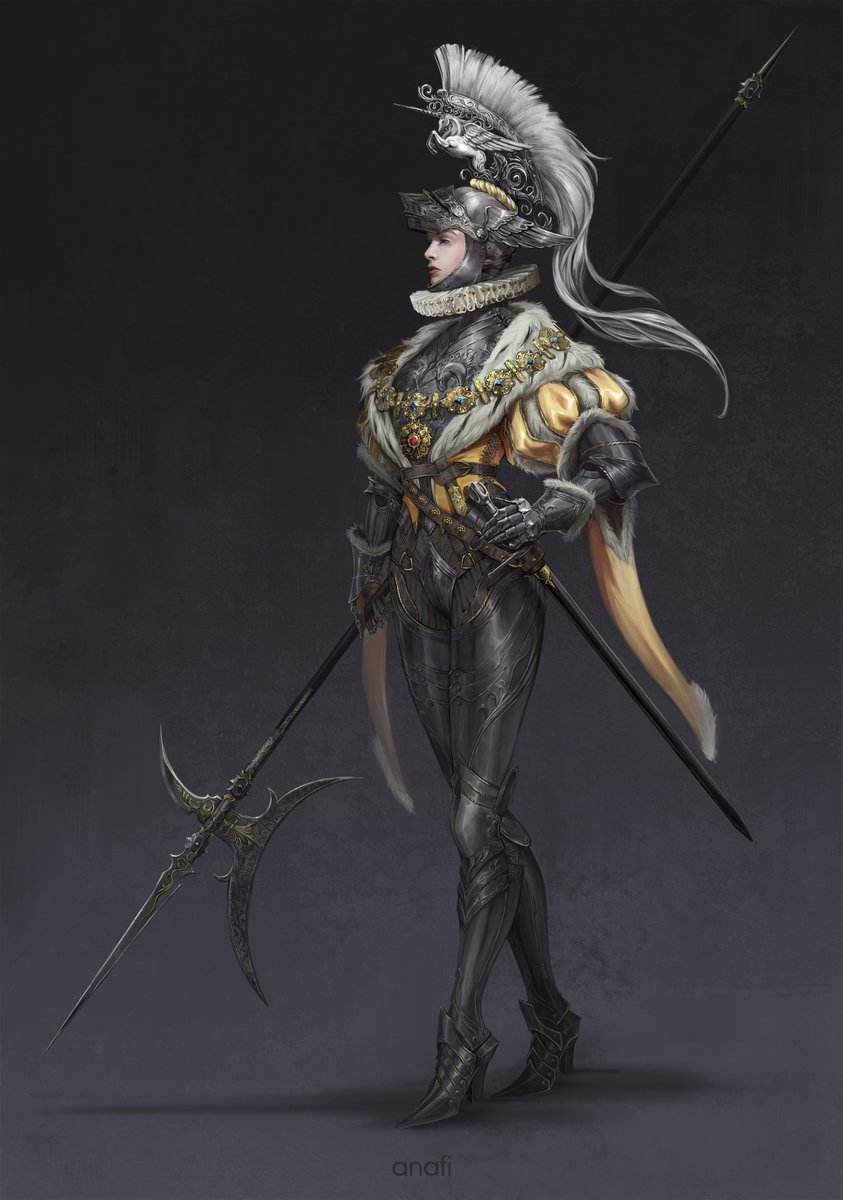 anafigreen's tweet image. Hello #portfolioday! ✨
I am Ana, character concept artist working for games for almost 7 years and currently doing freelance.