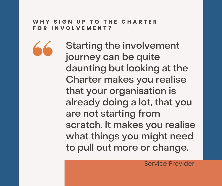 We are here to support people and their org in their involvement journey!
✍️ Signing up to the #CharterForInvolvement is free and easy and you'll be part of a network that meets regularly.
Get in touch with us and be part of the change!
arcscotland.org.uk/.../signing-up…

#HumanRights