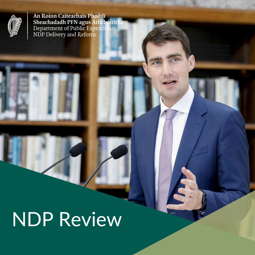 IRLDeptPER's tweet photo. Minister Jack Chambers today welcomed the agreement by Government that the Department of Public Expenditure, NDP Delivery and Reform will commence a review of the National Development Plan, the review will cover all public capital investment to 2035. https://t.co/rrok4fUBuu