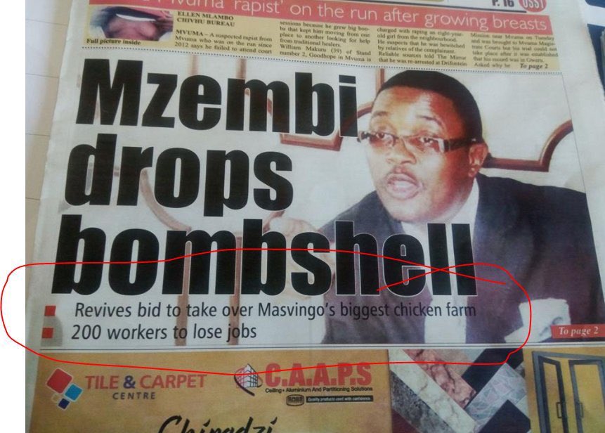 RangaMberi's tweet photo. Yes Dr Mzembi, @nelsonchamisa’s voice on corruption is indeed weighty — like about chaps who try to grab mines and productive chicken farms, before leaving the feeding trough in a hurry, only to try convince us they discovered sense on their way out like Sauro akananga Damascus. https://t.co/YwFedmihw3