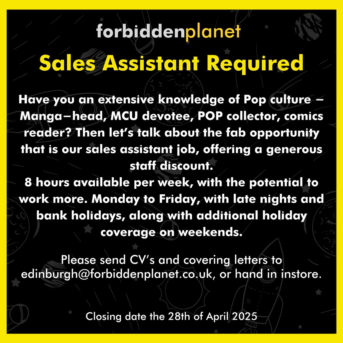 Forbidden Planet Edinburgh tweet media