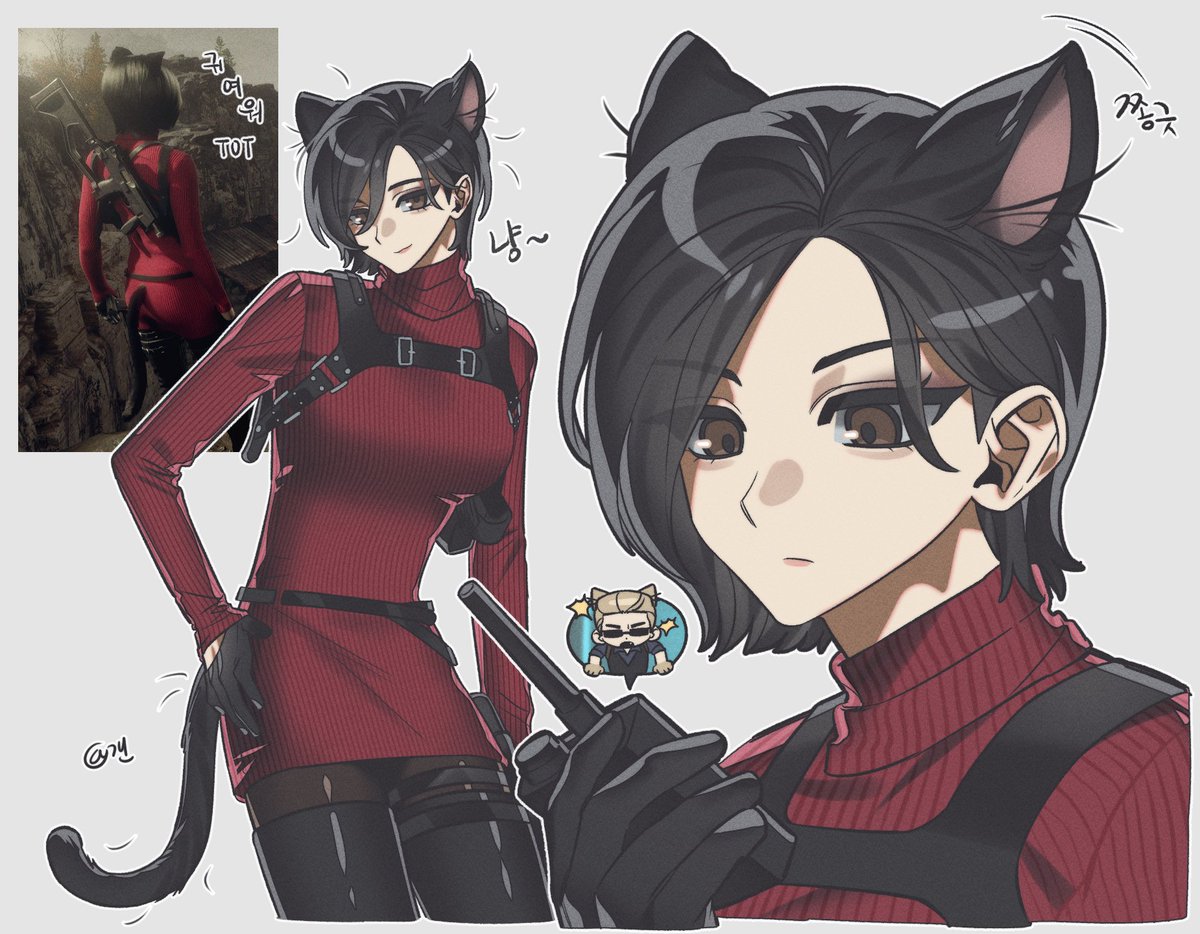 7Hnnn's tweet photo. #ResidentEvil #RE4 #AdaWong 냥냐냥이 https://t.co/m1zdn1z9db