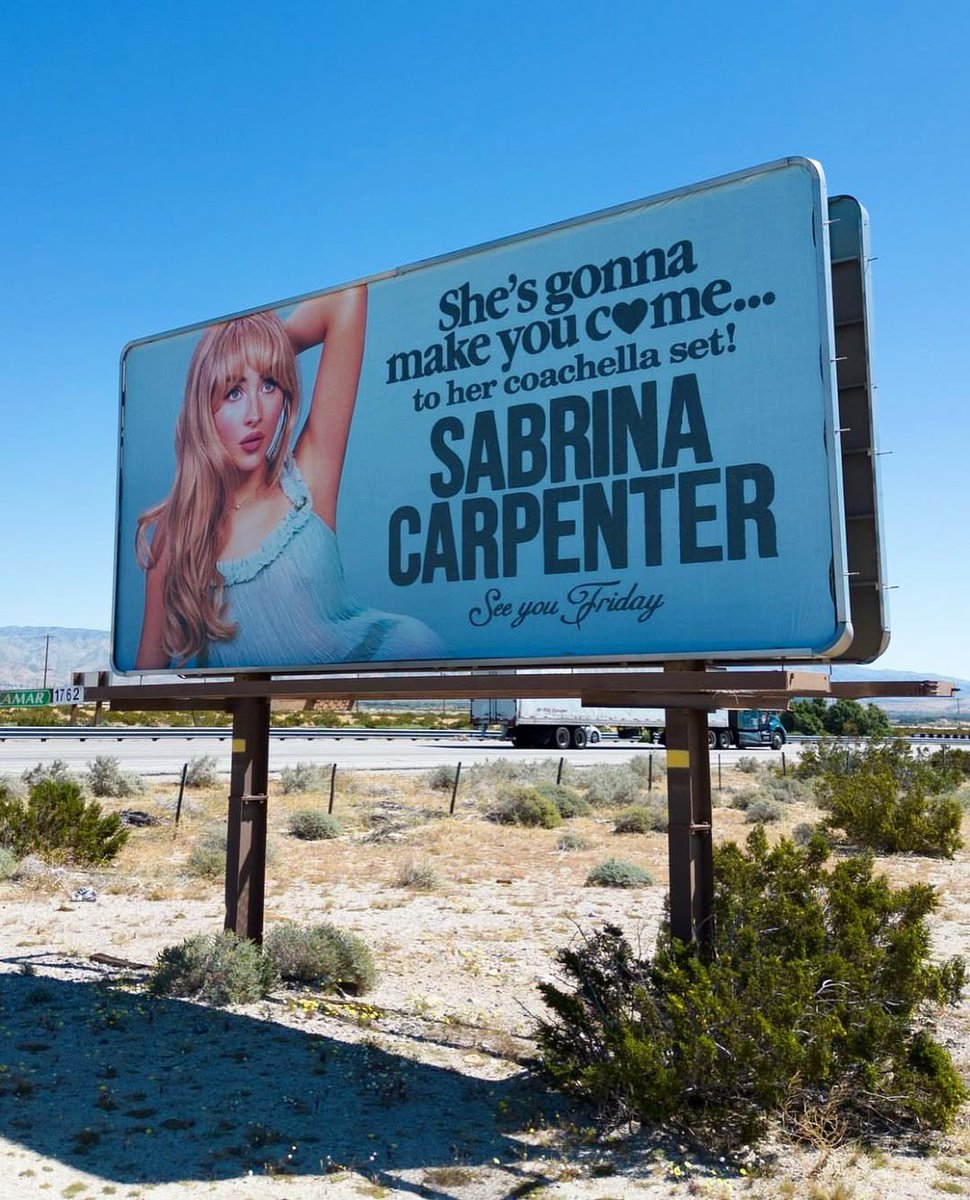 TeamSabrina's tweet photo. one year ago sab announced her little song before coachella 🤎 https://t.co/Q6KPLjeU2y