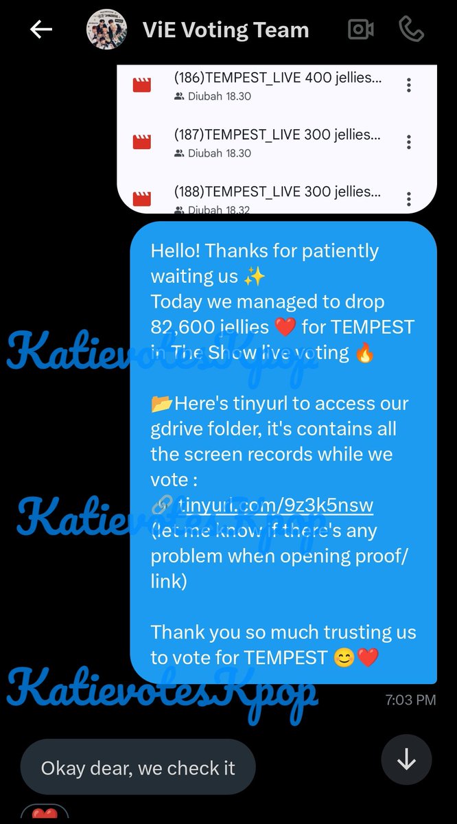 katievoteskpop's tweet photo. ♥️82,600 Jellies are sold and voted for #TEMPEST on The Show Live Vote 374th✨
This purchase made
by @iEVotingTeam ❤️
📂Voting proofs already sent to customer via gdrive link
Thank you so much for the purchase and trusting us to vote! 😊🫶🏻
#KatievotesProof https://t.co/PHeLN8vs7j