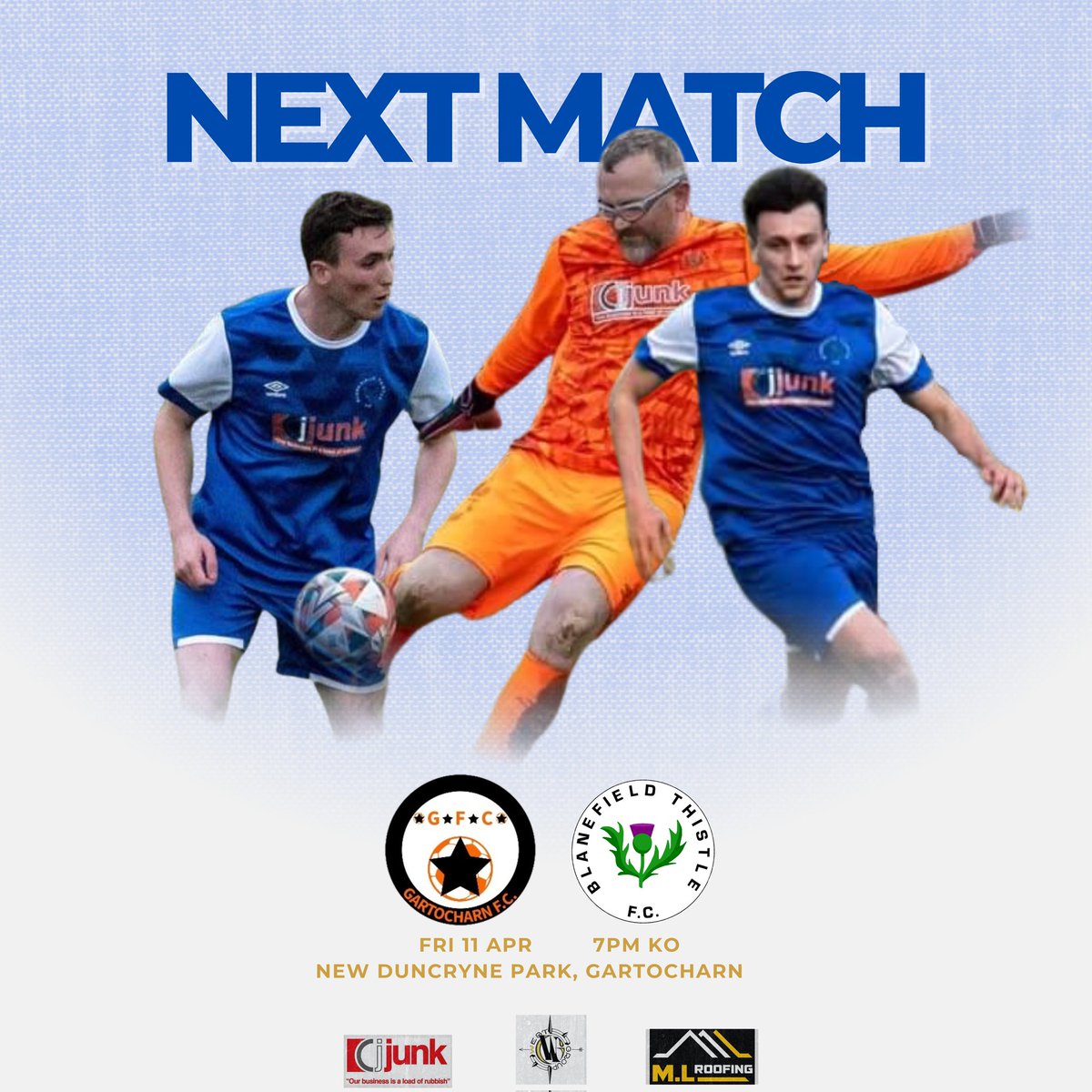 Our season gets underway on Friday with a trip to Gartocharn. 

Kick off is 7pm.