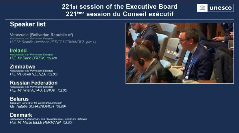 Ireland OECD&UNESCO (@irloecdunesco) on Twitter photo Today, ๐ฎ๐ช's ExB statement focused on:
- <a href="/UNESCO/">UNESCO ๐๏ธ #Education #Sciences #Culture ๐บ๐ณ</a>'s contribution across all 17 SDGs โป๏ธ
- Its vital work in crisis situations incl. in ๐บ๐ฆ ๐ต๐ธ & ๐ฑ๐ง
- โ MONDIACULT & the promotion of culture as a common good ๐ญ
- support for SIDS ๐
- The upcoming interviews for the post of DG ๐ผ๐บ๐ณ Today, ๐ฎ๐ช's ExB statement focused on:
- <a href="/UNESCO/">UNESCO ๐๏ธ #Education #Sciences #Culture ๐บ๐ณ</a>'s contribution across all 17 SDGs โป๏ธ
- Its vital work in crisis situations incl. in ๐บ๐ฆ ๐ต๐ธ & ๐ฑ๐ง
- โ MONDIACULT & the promotion of culture as a common good ๐ญ
- support for SIDS ๐
- The upcoming interviews for the post of DG ๐ผ๐บ๐ณ