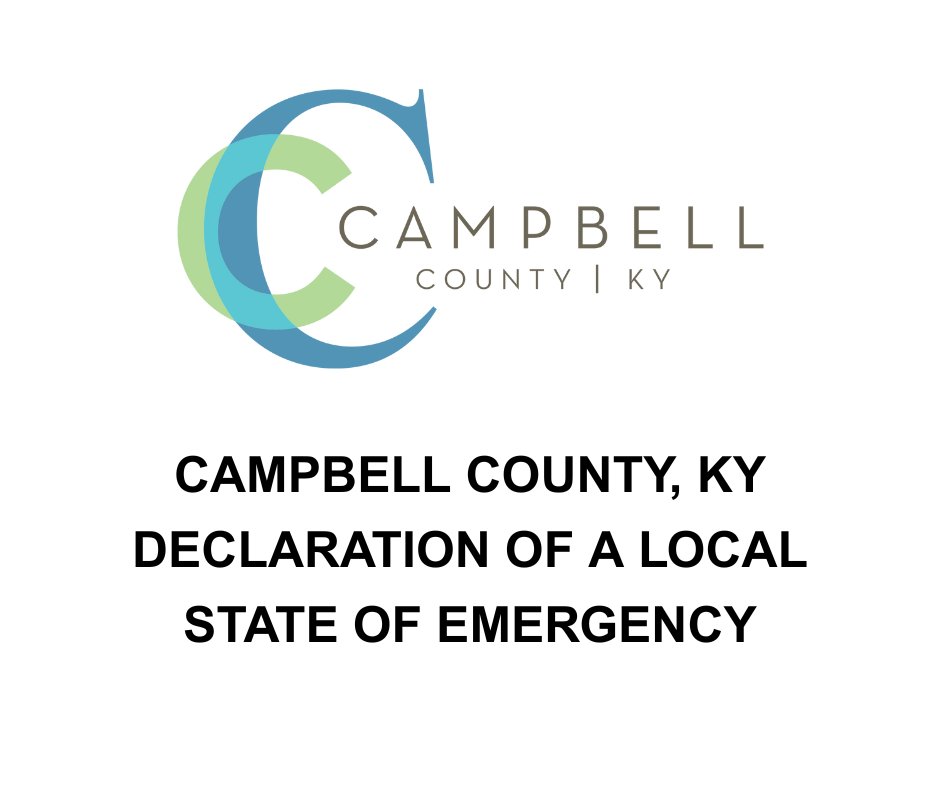 𝗟𝗼𝗰𝗮𝗹 𝗦𝘁𝗮𝘁𝗲 𝗼𝗳 𝗘𝗺𝗲𝗿𝗴𝗲𝗻𝗰𝘆 𝗗𝗲𝗰𝗹𝗮𝗿𝗲𝗱 𝗶𝗻 𝗖𝗮𝗺𝗽𝗯𝗲𝗹𝗹 𝗖𝗼𝘂𝗻𝘁𝘆

Heavy rain, strong winds, and flooding have caused serious damage across our county.

Judge/Executive Pendery has declared a Local State of Emergency so help can reach people faster