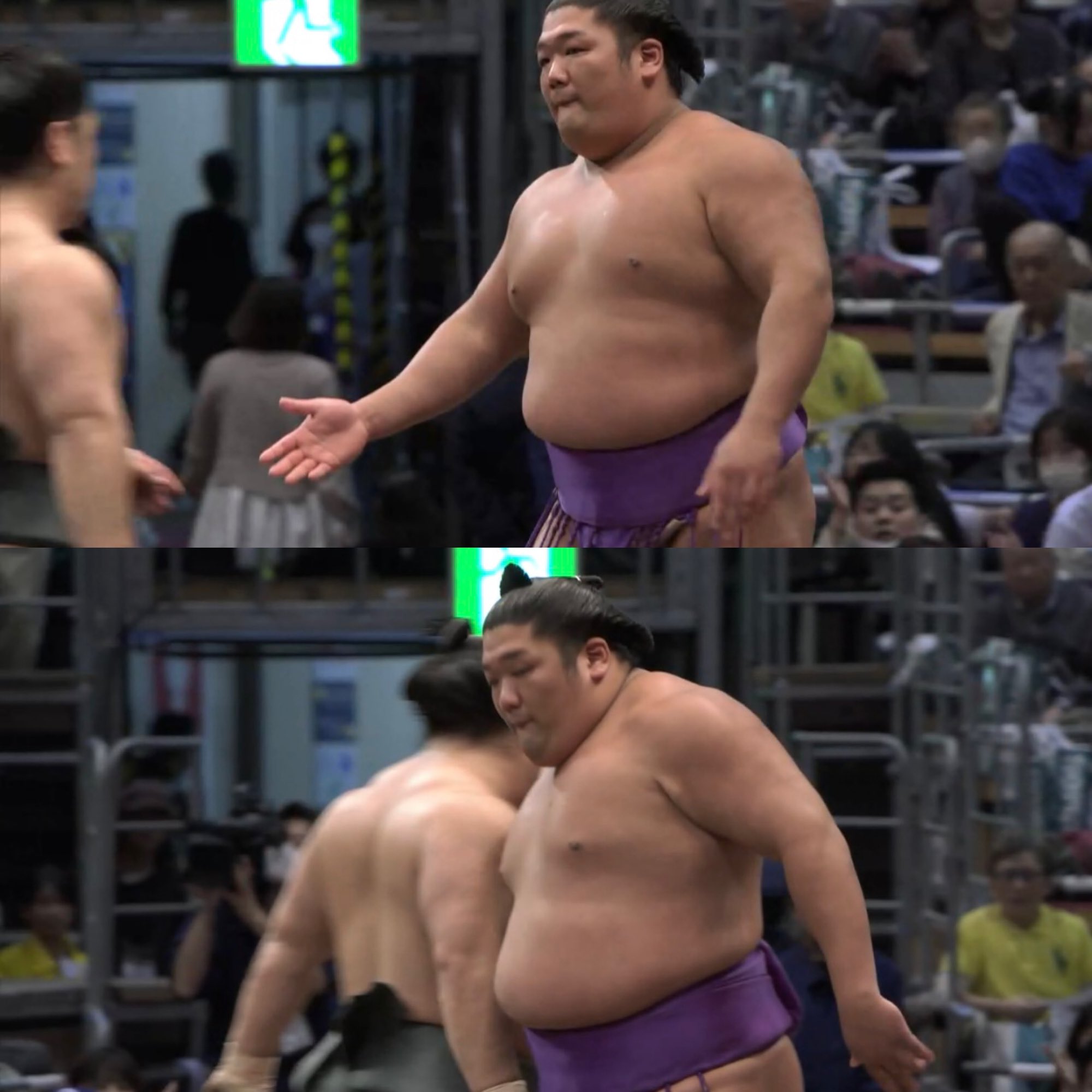 ミカミです。尊富士 伯桜鵬 2点 大相撲 伯桜鵬ー霧島＜令和7年五月場所・14日目＞SUMO - YouTube