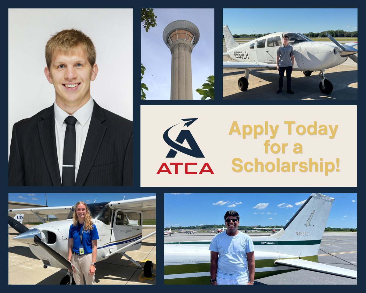 ATCA_now's tweet image. Apply for an ATCA Scholarship! The ATCA Scholarship Fund awards scholarships to an outstanding group of aviation students and children of air traffic controllers. Don't miss your chance to apply!
🗓️ Application Deadline: June 1, 2025
🔗 Apply: atca.org/atca-scholarsh…