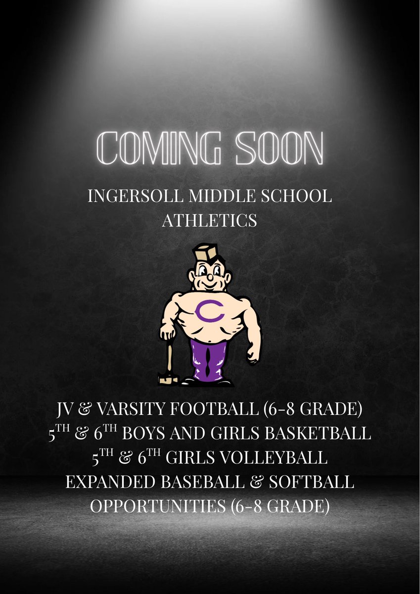 CantonActivity's tweet image. We are excited to announce the launch of several new athletic opportunities at Ingersoll Middle School! Please look forward to 2025-2026 sign-ups before the end of the school year. #LittleGiants