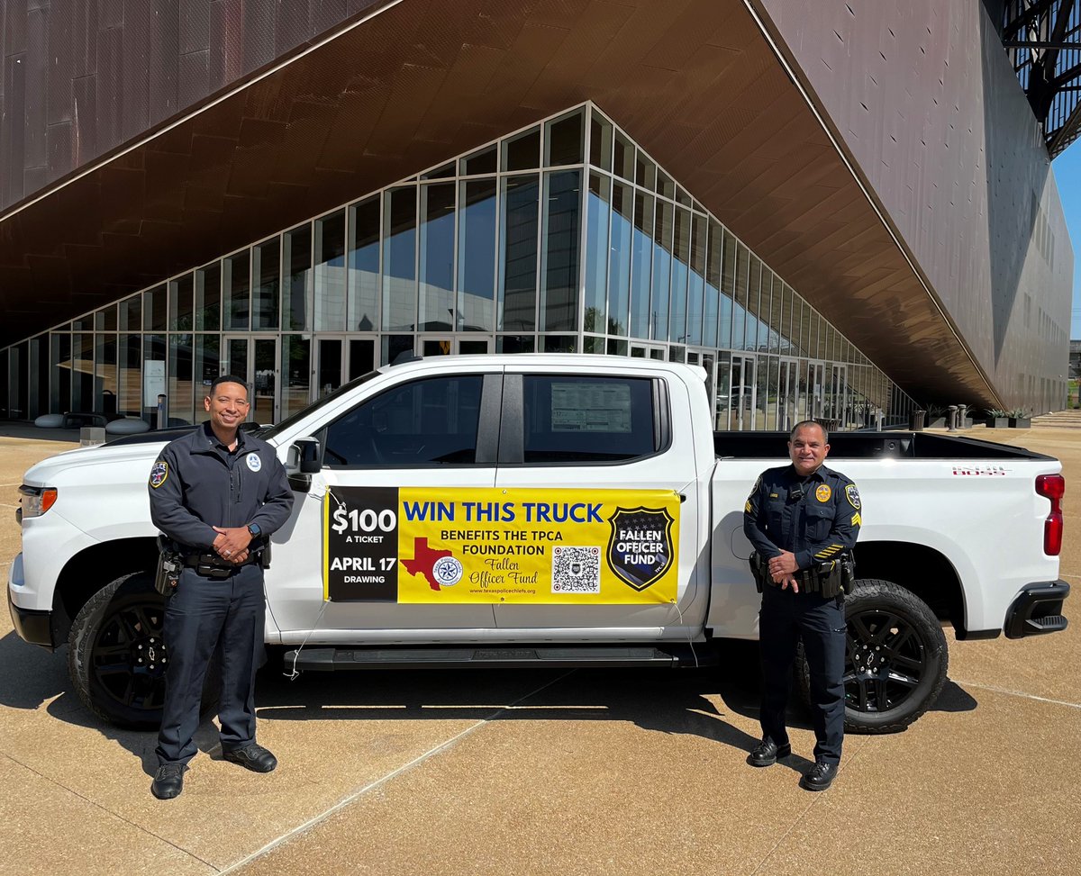 So... where’s the truck?!
It’s in Irving — and it could be yours! 🚙💥
Don’t miss your chance to win a 2025 Chevrolet Trail Boss, valued at approximately $60,000!

🎟️ Raffle tickets are $100 each, and every dollar goes to the TPCA Foundation Fallen Officer Fund, supporting the