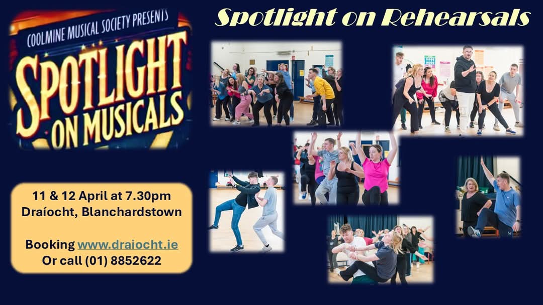 Coolmine Musical-Soc (@coolminems) on Twitter photo With only 3 sleeps to our opening night on 11th & 12th April, <a href="/Draiocht_Blanch/">Draíocht Blanchardstown</a> here's a sneaky peek at our rehearsals! Photos by Rob Kennedy. With only 3 sleeps to our opening night on 11th & 12th April, <a href="/Draiocht_Blanch/">Draíocht Blanchardstown</a> here's a sneaky peek at our rehearsals! Photos by Rob Kennedy.