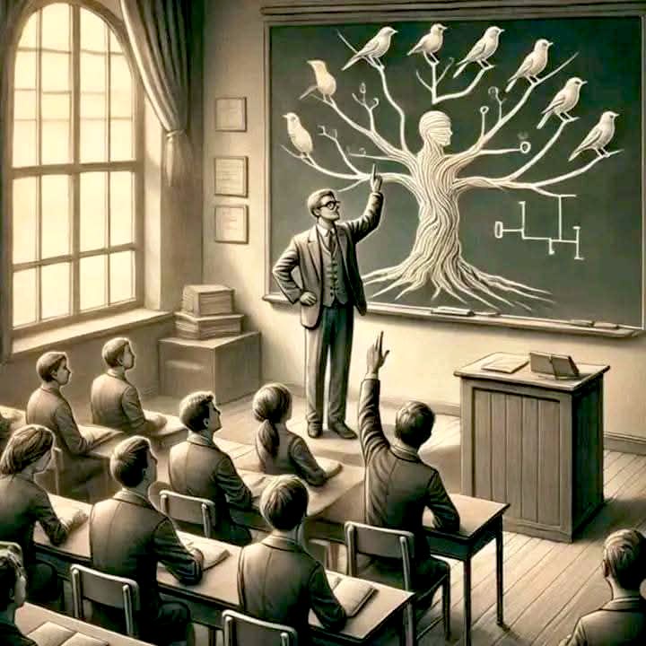 MiddleEast_ev's tweet photo. في إحدى الجامعات سأل الدكتور طلابه : 

إذا كان هناك 8 عصافير على الشجرة وقرر 7 منها الطيران، فكم بقي على الشجرة ؟

فأجاب الجميع "بقي طائر واحد".

وفوجئوا.. حين اختلف معهم أحد الطلاب وقال الذي بقي "8" عصافير، فكان الإنبهار..!!

فسأله الدكتور كيف ذلك؟
فقال: لقد قلت "قرروا" ولم تقل "طاروا" واتخاذ القرار لا يعني تنفيذه..!
وكانت الإجابة الصحيحة بالفعل..!!

هذه القصة تلخص حياة بعض الأشخاص تجد في حياتهم الكثير من الشعارات والكلمات الرنانة، تجدهم نجوماً في المجالس وبين الأصدقاء، لكنهم ليسوا كذلك في حياتهم الحقيقية..

الكثير يتكلم و القليل يفعل ..!
فكونك (تقرر) شيء ....
وكونك (تفعل) شيء آخر.!!

ترامب من الذين يفعل كل ما ينوي فعلة ولا يتراجع😏
