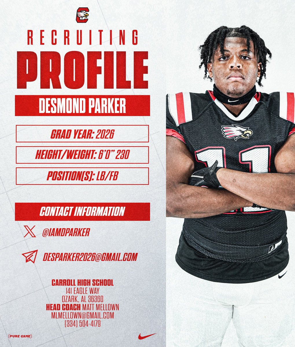 CarrollOzark's tweet photo. 🚨Coaches🚨 come check out @iamdparker
Strong hands, elite downhill hitter, exceptional athlete on the field and in the classroom💯 #recruittheeagles 
#flywithus🦅 https://t.co/waOh8Mwzey