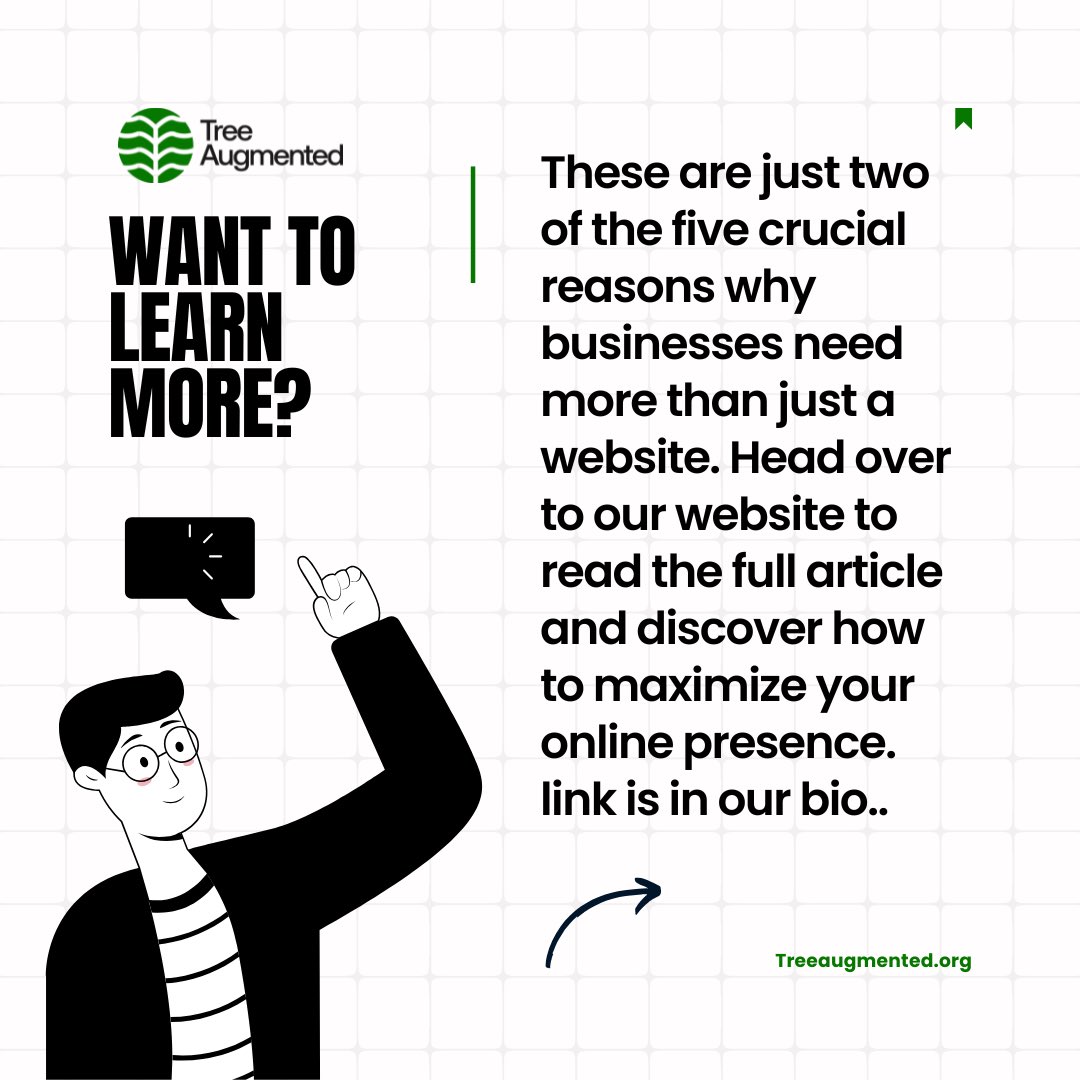 treeaugmented's tweet photo. Having a site isn’t enough anymore. If you want real growth, visibility, and conversions, you need to go beyond the basics.

We break it all down for you — from SEO and beyond.

Swipe through to see why your online presence needs an upgrade 
👉 Full article at the link in bio https://t.co/0mUCpcXsWM