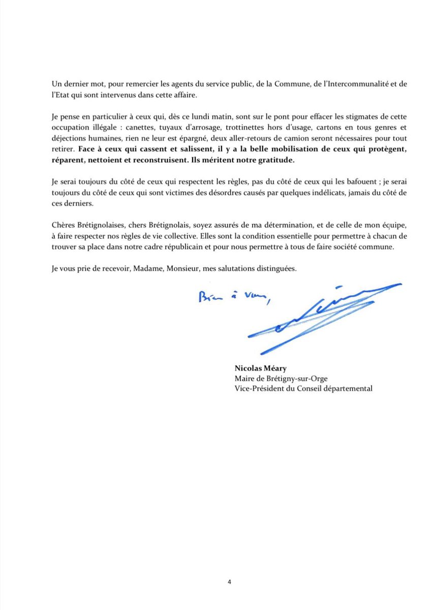 Nicolas Méary (@nmeary) on Twitter photo Retour sur l’occupation illégale du parc Clause - Bois Badeau <a href="/Bretigny91/">Ville de Brétigny-sur-Orge</a>.
Lettre aux Brétignolaises et aux Brétignolais. Retour sur l’occupation illégale du parc Clause - Bois Badeau <a href="/Bretigny91/">Ville de Brétigny-sur-Orge</a>.
Lettre aux Brétignolaises et aux Brétignolais.