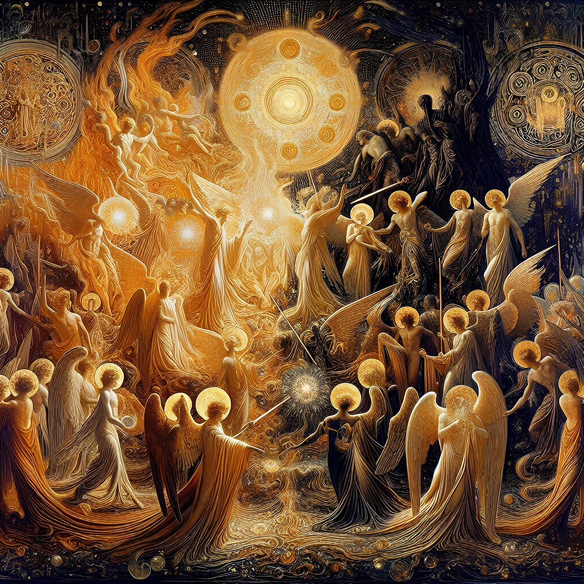 stoneflowe41058's tweet image. Paradise Lost: The Opposing Armies of Angels