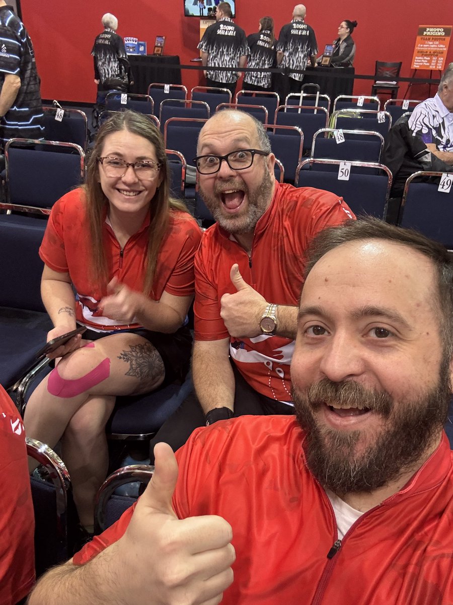 Getting ready to bowl in my first nationals and I get to do it with my brother and niece. Pretty fucking sweet.
