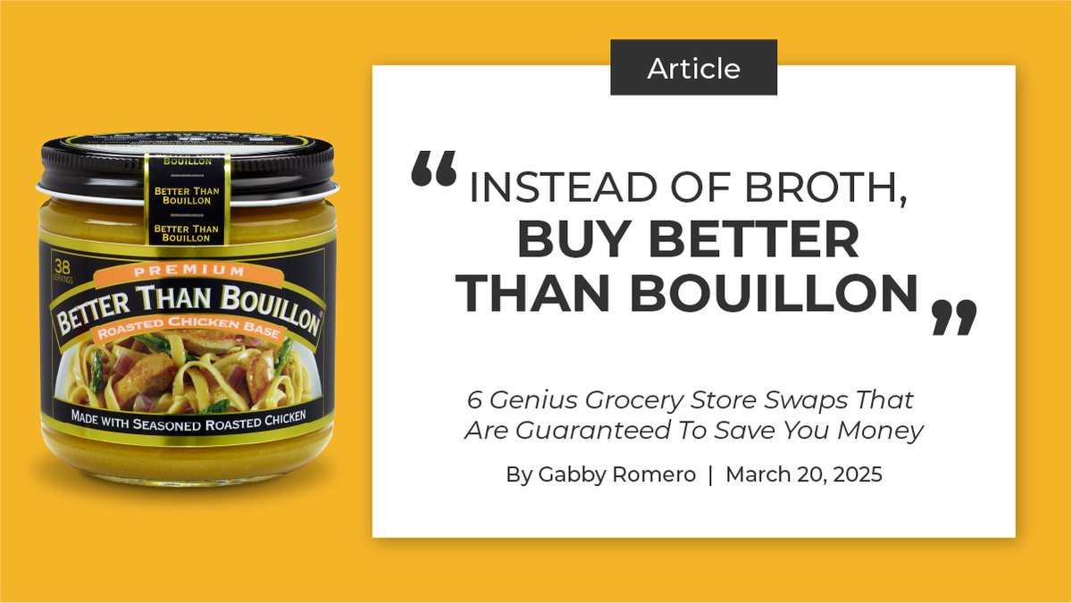 Faster, easier, tastier – sounds like a genius swap to us! Courtesy of @delish, learn why switching to Better Than Bouillon can help you save at the grocery store while stepping up flavor.
delish.com/kitchen-tools/…