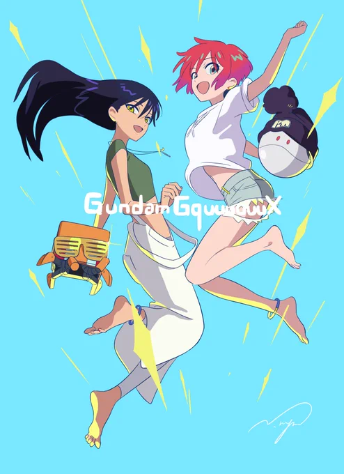 EDに原画で参加させて頂きましたかわよい2人を描けてたのしかったです〜!#GQuuuuuuX #ジークアクス 