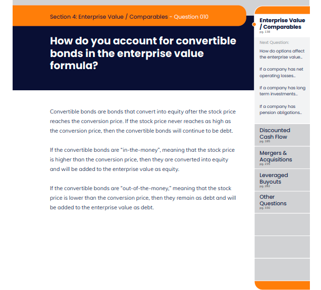 fininterview's tweet photo. How do you account for convertible
bonds in the enterprise value
formula?
#investmentbanking #privateequity #corporatedevelopment #fps #financialmodeling #financialmodelling #interviewcoaching #interviewcoach https://t.co/Dznq7lUOU1