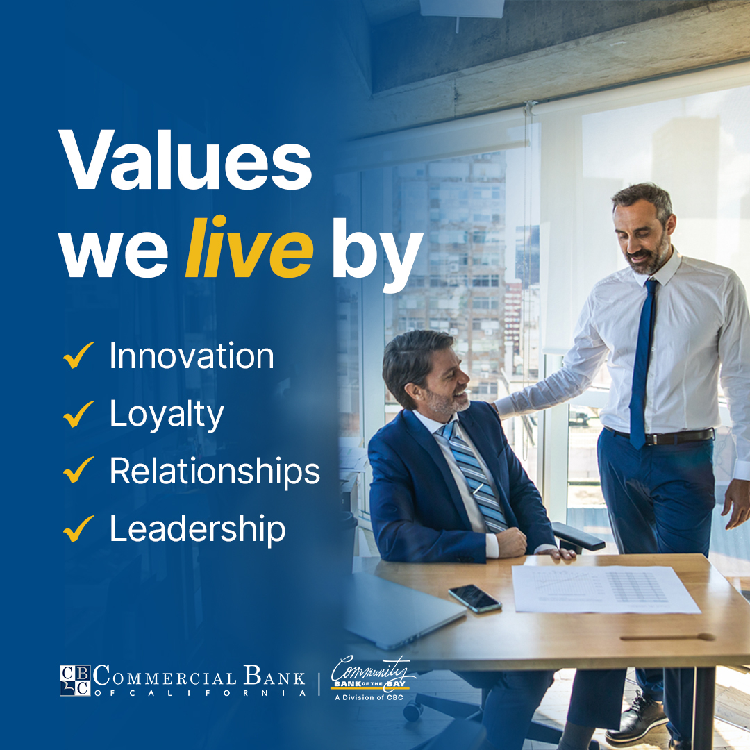 We’re not just bankers—we’re business partners, problem solvers, and community champions.

From Southern California roots to statewide reach, our purpose-driven approach is what sets us apart.

#CommunityBanking #PurposeDrivenBanking #EntrepreneurialBanking