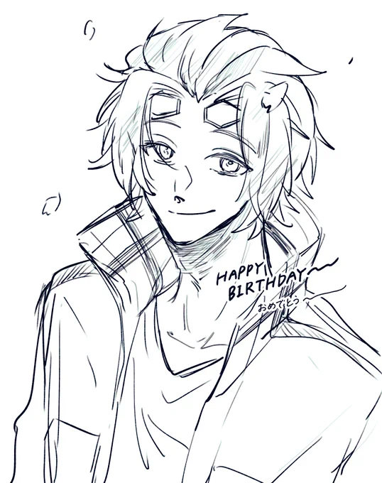 #迅悠一誕生祭2025

原稿漬けで昔描いた落描きしかなくてごめん!!おめでとう! 