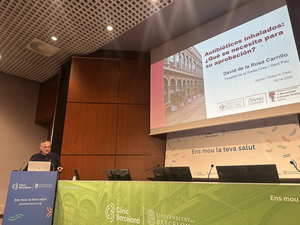 Oriol Sibila (@osibila) on Twitter photo Magnífica charla de @Davidde63836098 sobre Antibióticos Inhalados en #EPOC y #Bronquiectasias hoy en el <a href="/hospitalclinic/">Hospital Clínic</a>. Muchas gracias!! Magnífica charla de @Davidde63836098 sobre Antibióticos Inhalados en #EPOC y #Bronquiectasias hoy en el <a href="/hospitalclinic/">Hospital Clínic</a>. Muchas gracias!!