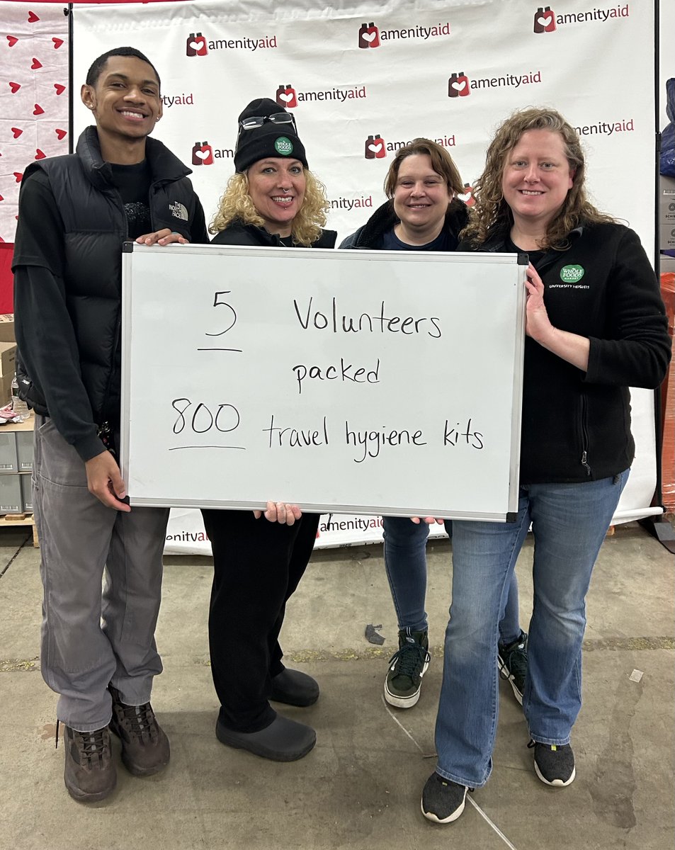 Join us this Thursday! For a public volunteer event from 10 am - 11:30 am. We need helping hands to sort and pack essential hygiene products for our neighbors in need. 🧼❤️

📌 Volunteers must apply and register before attending: amenityaid.org/volunteer