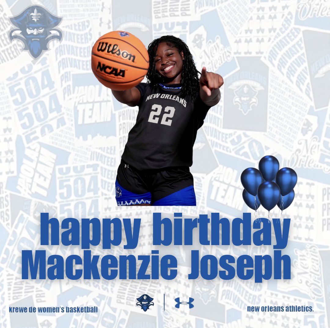 New Orleans Women's Basketball (@privateerswbb) on Twitter photo We would like to wish a very happy birthday to <a href="/kenziejoseph_24/">Mackenzie Joseph</a>! We hope you enjoy your day 🥳
#NOLAsTeam ⚔️ #BeTheChange ⚔️ We would like to wish a very happy birthday to <a href="/kenziejoseph_24/">Mackenzie Joseph</a>! We hope you enjoy your day 🥳
#NOLAsTeam ⚔️ #BeTheChange ⚔️