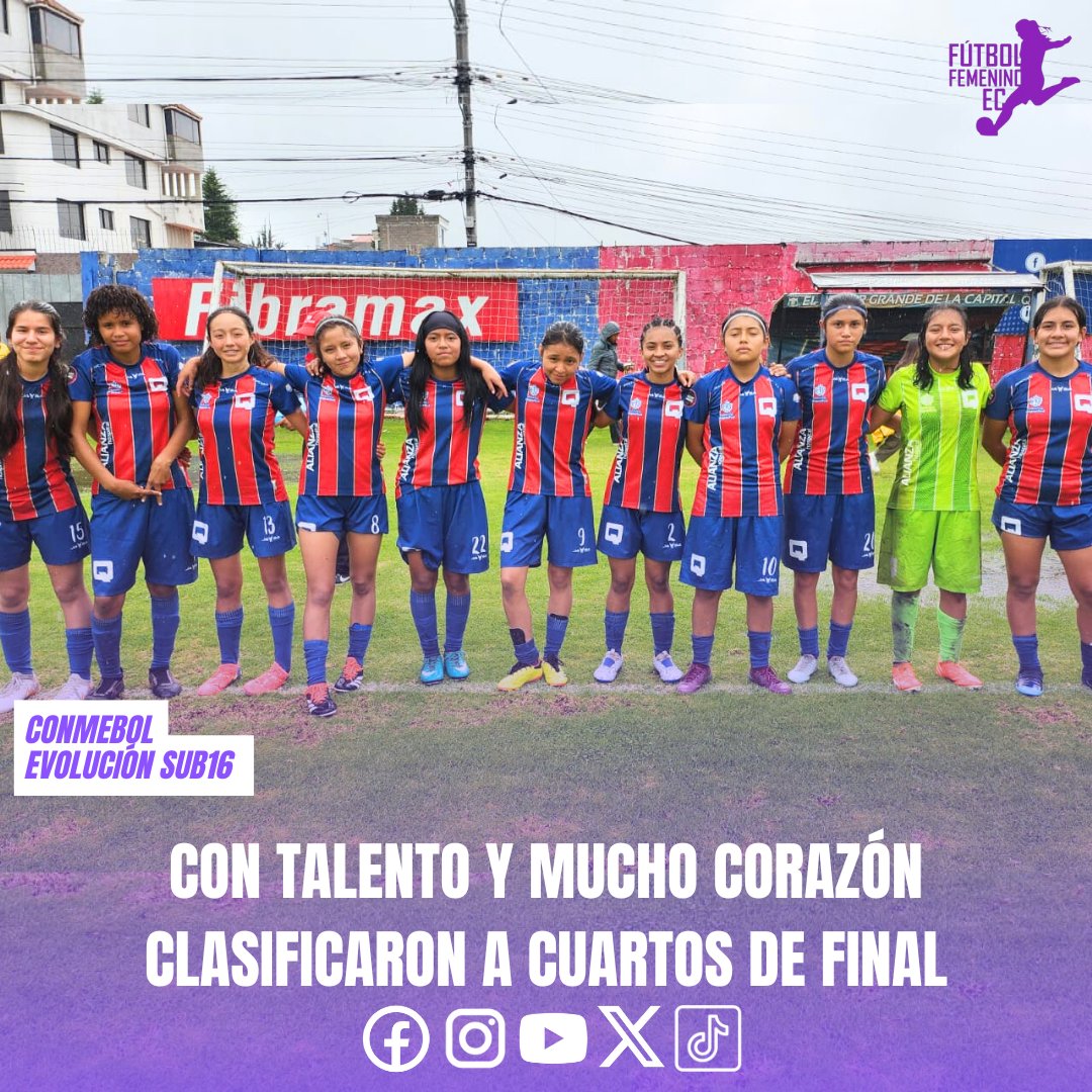 ¡Victoria capitalina y clasificación en el Ney Mancheno!

Quiteñas FC 2️⃣-0️⃣ Innovagol

Mucha entrega en el cuadro quiteño, quienes ya están en Cuartos de Final del Torneo #ConmebolEvoluciónSub16.

📸 <a href="/QuitenasFC/">Quiteñas FC</a> 

#futbolfemenino #u16 #evolucion #conmebol
