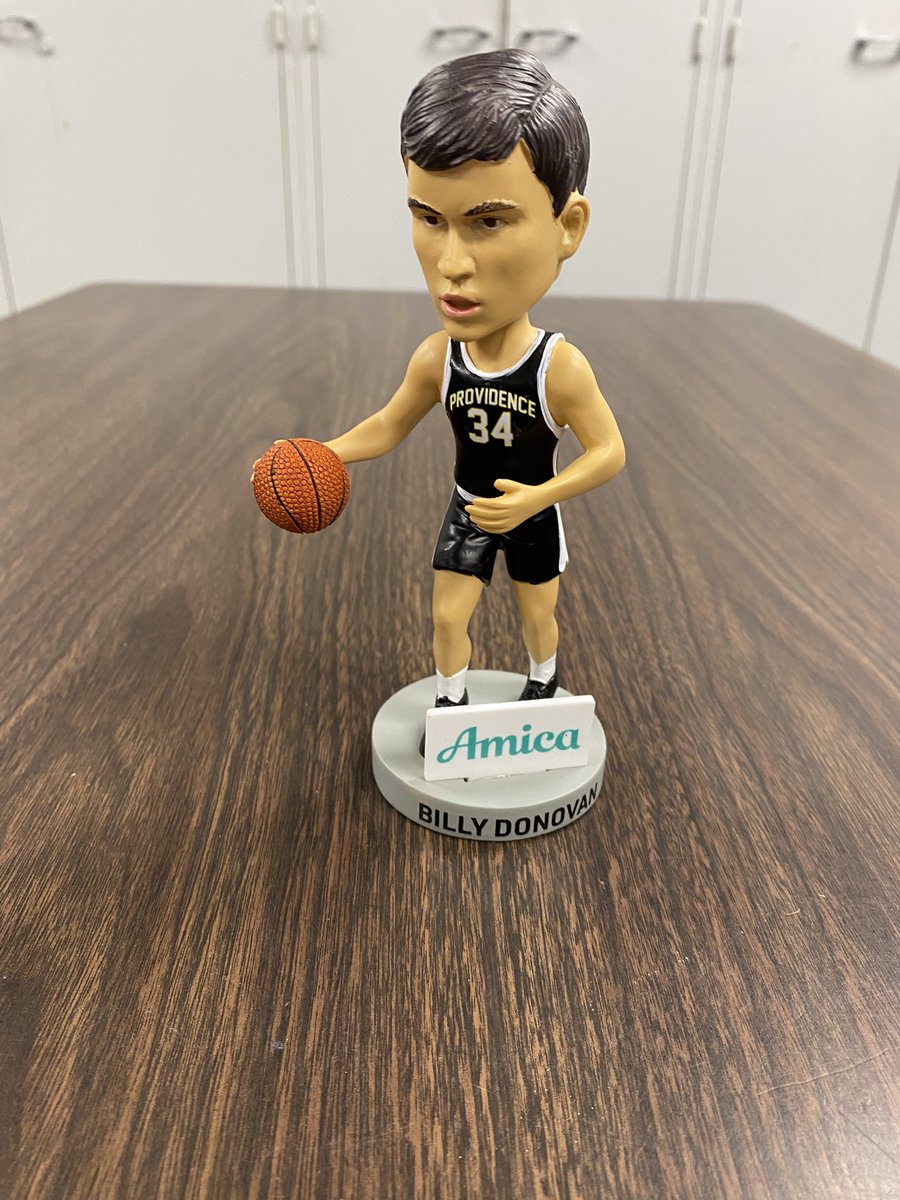 BaldnGold's tweet photo. How classic is this!!! Billy Donovan bobble head… THANK YOU A.W 🖤🤍
#PCFriars https://t.co/NUUOzWvZcn