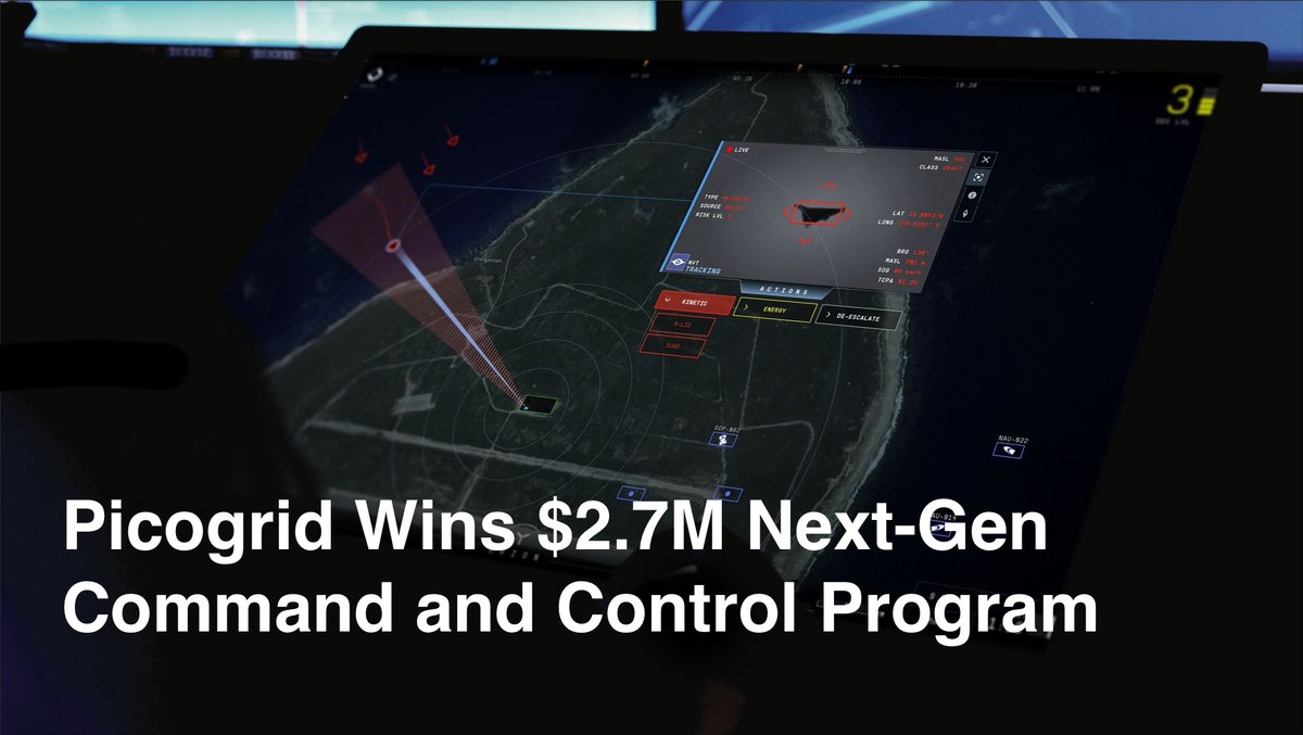 Picogrid's tweet photo. Picogrid wins a new $2.7 million award from the U.S. Air Force to modernize command and control capabilities https://t.co/2xzgT8aLhy