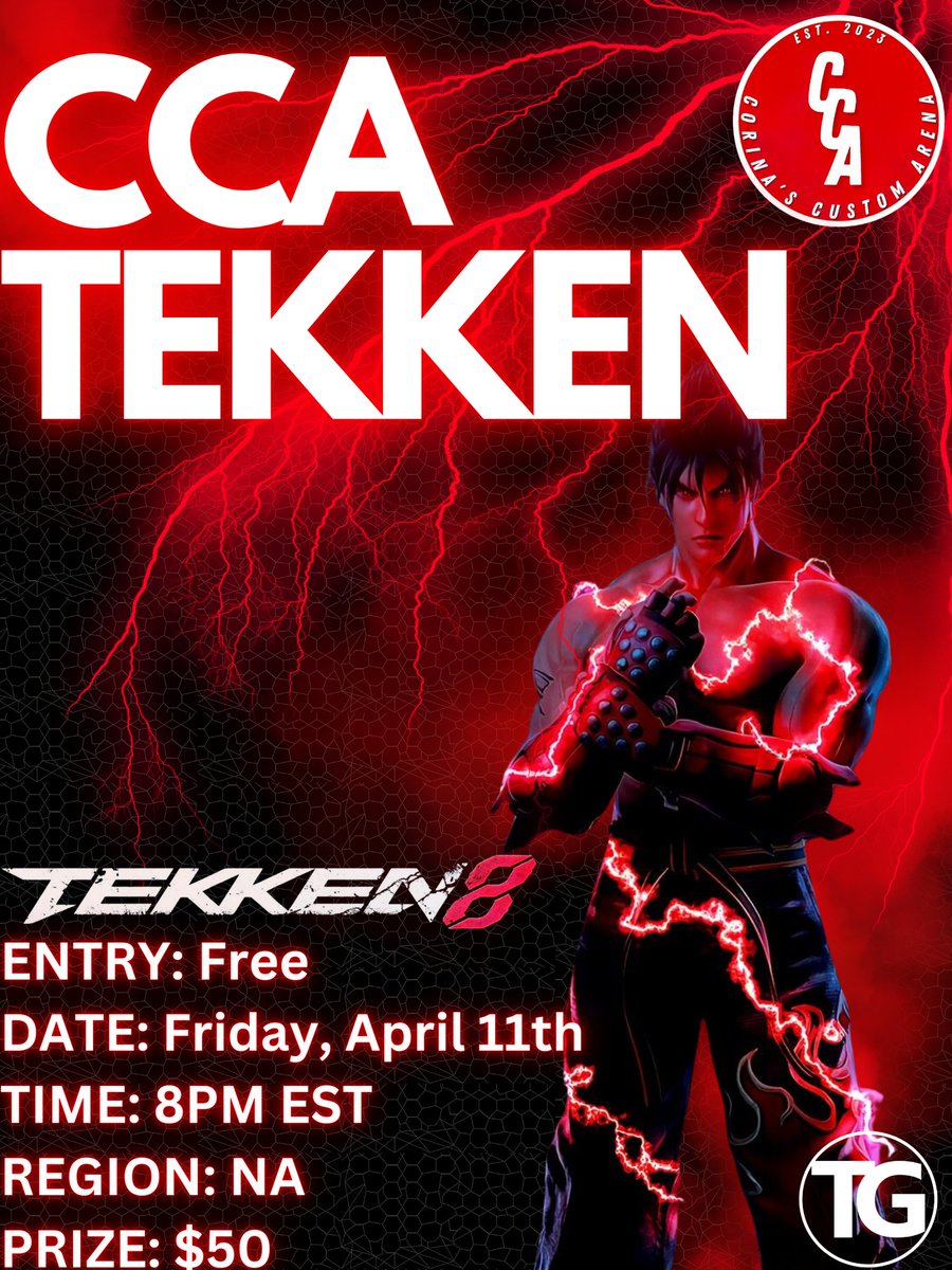 themrleapfrog's tweet photo. I'm hosting another Tekken Tournament this Friday! Free to enter and $50 starting prize pool! 

📅 DATE: April 11th
⏰ TIME: 8PM EST
📍 LOCATION: NA (Mexico Included) - WIRED CONNECTION ONLY
💻 LINK: (below) https://t.co/xEdSfBqyMg
