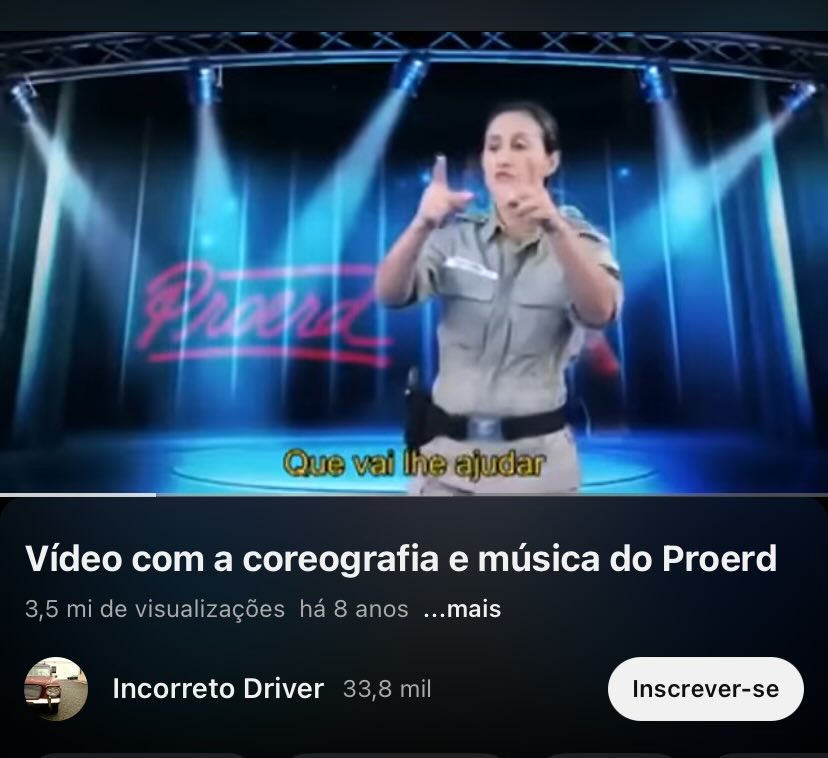 ngm sabe q essa mulher me deu aula de proerd 😌