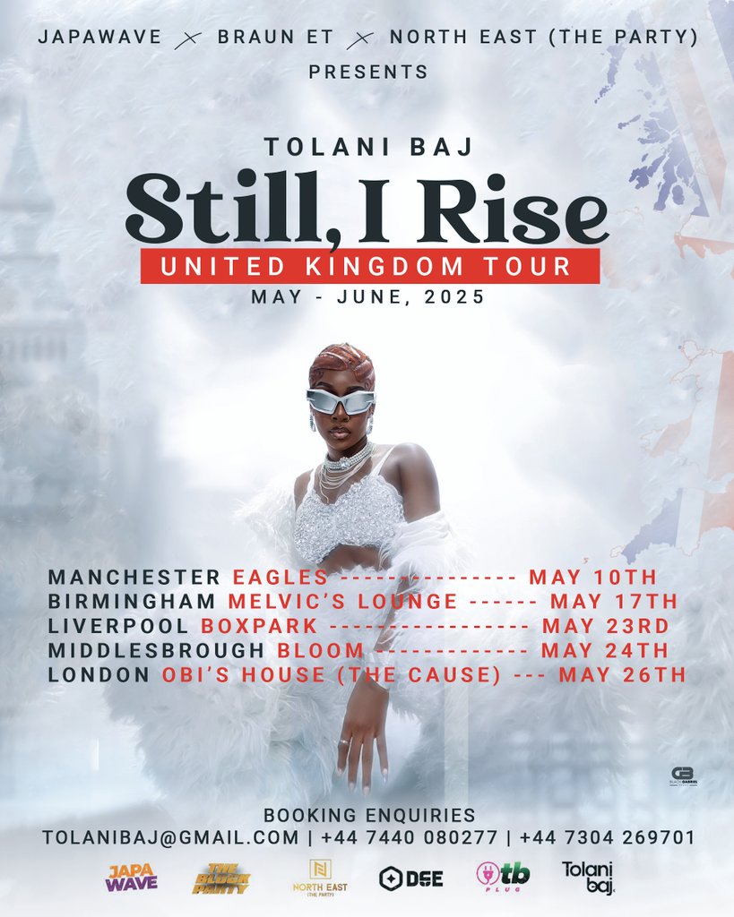 _blackgabriel's tweet photo. @tolanibaj How about a better design for your UK tour flyer @tolanibaj

Before                                 After https://t.co/8TrLkTMGAG