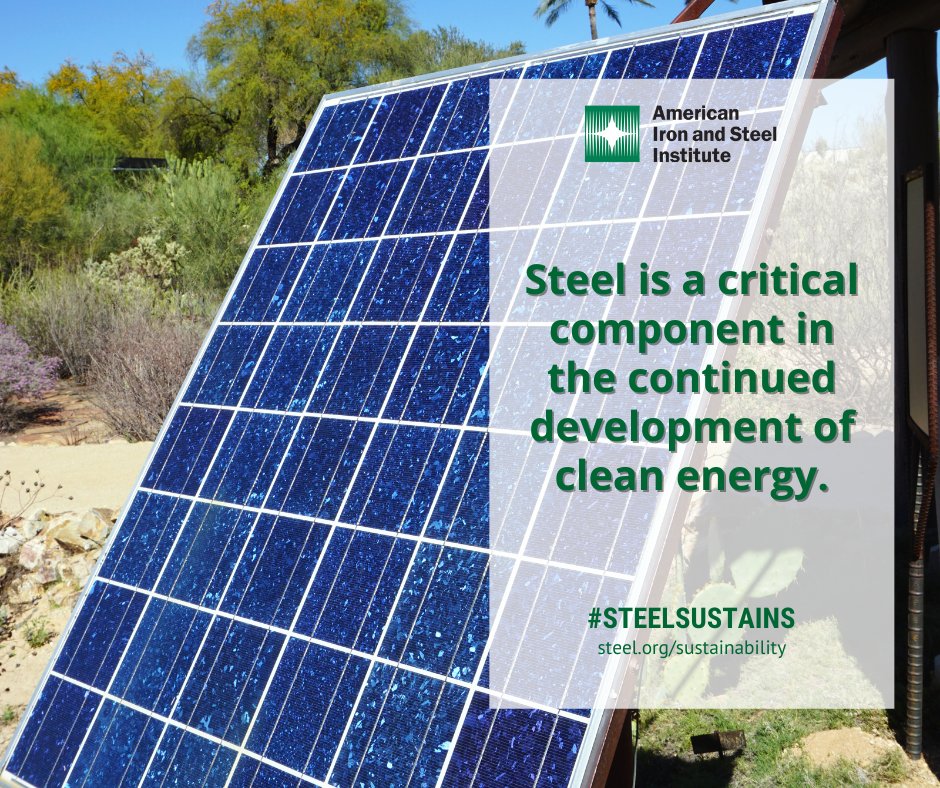 A sustainable future is possible thanks to American made steel! #SteelSustains #reducereuserecycle 

Learn more: steel.org/sustainability