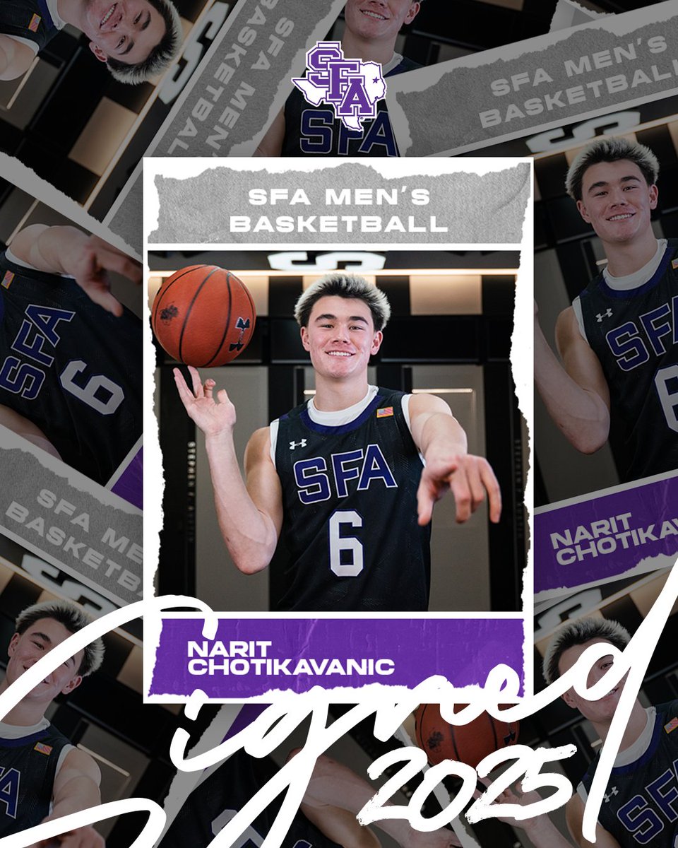 SFA Menβs Basketball (@sfa_mbb) on Twitter photo The Lone Star Conference Freshman of the Year is coming to The Sawmill! πͺ
Welcome <a href="/Narit_chot06/">Narit Chotikavanic</a> to The Piney Woods!
#AxeEm The Lone Star Conference Freshman of the Year is coming to The Sawmill! πͺ
Welcome <a href="/Narit_chot06/">Narit Chotikavanic</a> to The Piney Woods!
#AxeEm