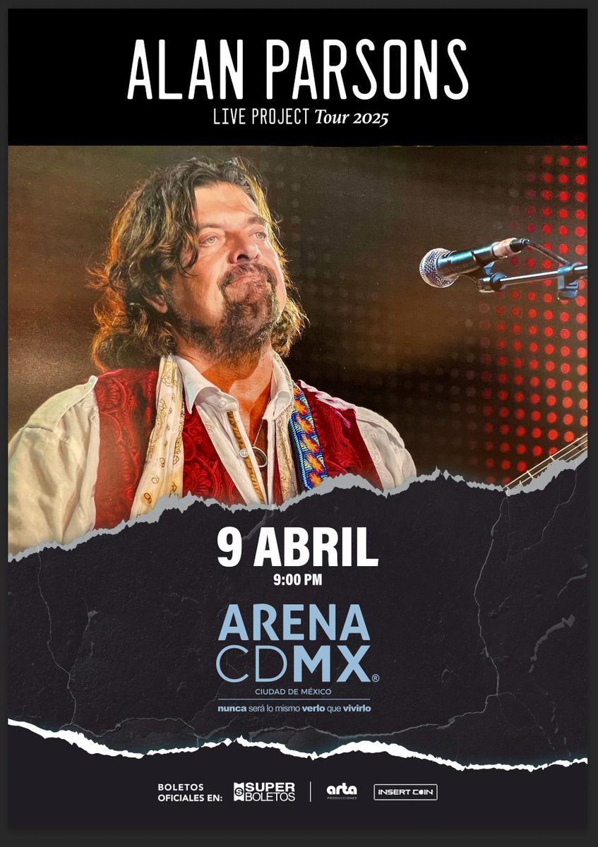 don_sacramento's tweet photo. 🎶 ¡Atención, fans de #AlanParson! 🎶
📷Tenemos pases dobles para su concierto en la #ArenaCDMX este #9deAbril y pueden ser tuyos🎟️⭐️
Para participar: 
Sigue nuestras redes 
Dale ❤️,RT  
Comenta tu canción favorita de Dany.  #Tour#liveproject #concierto #ganatusboletos https://t.co/6Mp1O2PdLG