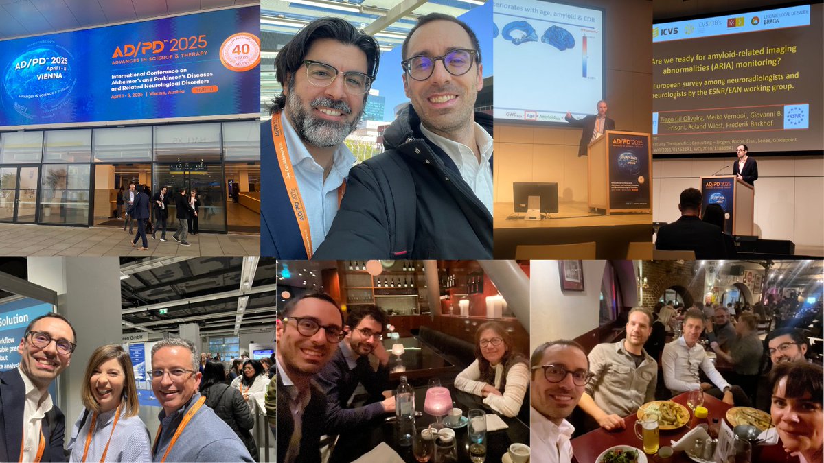Tiago Gil Oliveira (@tgo_lab) on Twitter photo Feeling inspired after a great week at #ADPD2025 in Vienna🇦🇹
Presented survey results from <a href="/ESNRad/">ESNR</a> & <a href="/EANeurology/">European Academy of Neurology</a> working group inquiring how ready are we to deal with #ARIA
Also, excited to see the ppts linked to my sabbatical period at <a href="/amsterdamumc/">Amsterdam UMC</a> with <a href="/FBarkhof/">Frederik Barkhof</a>
<a href="/adpdnet/">AD/PD - Advances in Science & Therapy</a> Feeling inspired after a great week at #ADPD2025 in Vienna🇦🇹
Presented survey results from <a href="/ESNRad/">ESNR</a> & <a href="/EANeurology/">European Academy of Neurology</a> working group inquiring how ready are we to deal with #ARIA
Also, excited to see the ppts linked to my sabbatical period at <a href="/amsterdamumc/">Amsterdam UMC</a> with <a href="/FBarkhof/">Frederik Barkhof</a>
<a href="/adpdnet/">AD/PD - Advances in Science & Therapy</a>