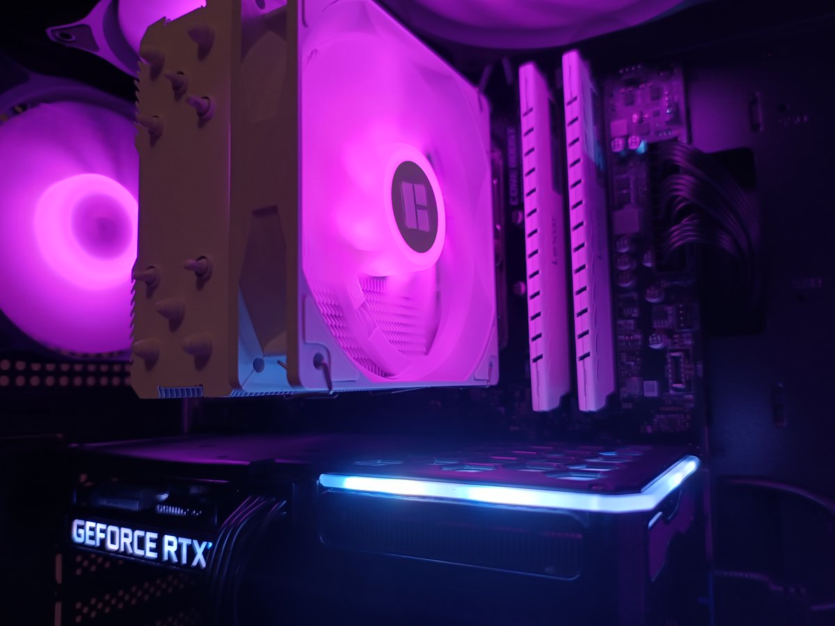 StellaPCs_nl's tweet photo. Zwart/witte PC met nette RGB! #rgb #gaming #pcbuild https://t.co/kawV1EMQcR