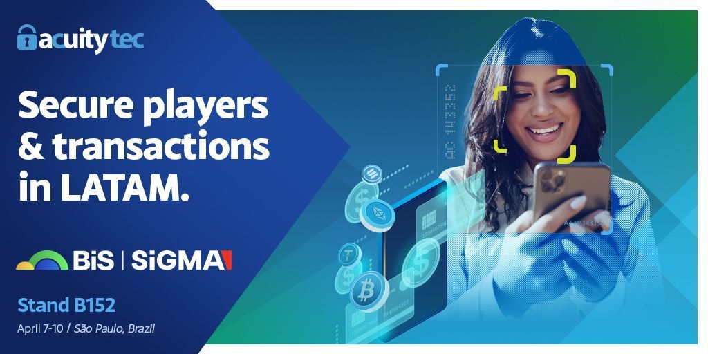 acuitytec's tweet photo. We're live at #SiGMAAmericas! Meet us at Booth B152.
https://t.co/SWWvrc5rvA
Monitor, analyze, and act on deposits and payouts in real-time with #KYT, advanced multi-layered #RiskScreening, and adaptive #FraudPrevention controls.
#iGaming #KYC #AML #PlayerVerification https://t.co/stA2iwzYTV