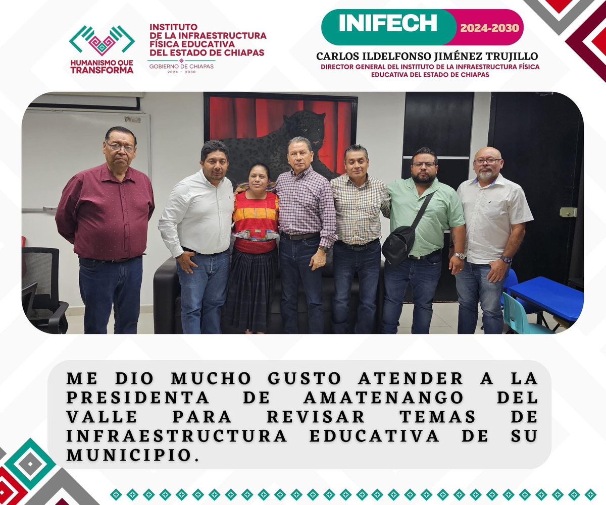 CarlosIldelfon1's tweet photo. Todos los ayuntamientos de Chiapas tiene las puertas abiertas para trabajar juntos para mejorar la infraestructura física educativa en cada localidad como nos ha indicado el gobernador @ramirezlalo_.
#HumanismoQueTransforma https://t.co/XnzG0oWnhS