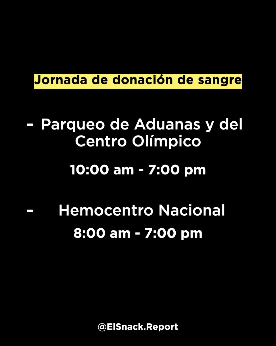 Elsnackreport's tweet photo. Para buscar más información sobre donar sangre puedes acceder a las cuentas de @hemocentroDO y la Cruz Roja Dominicana. https://t.co/LT7S2ytRZe