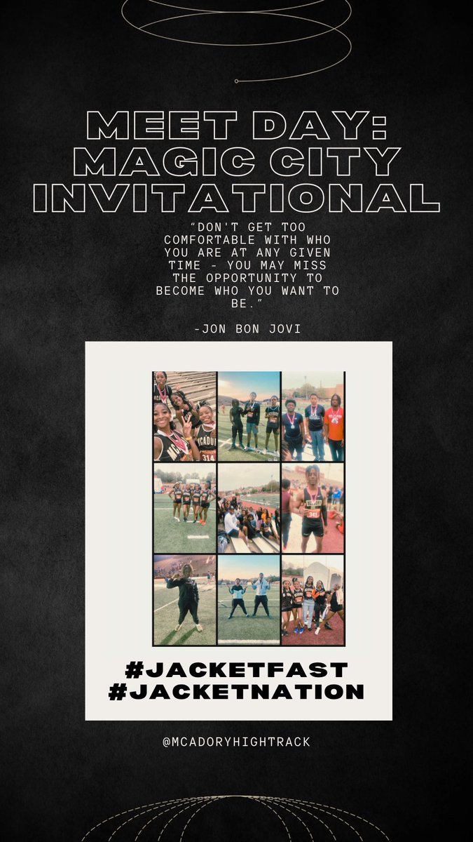 McAdoryTrack's tweet photo. Meet Day: Magic City Invitational
#JACKETNATION
#JACKETFAST https://t.co/cZaejRr0MN