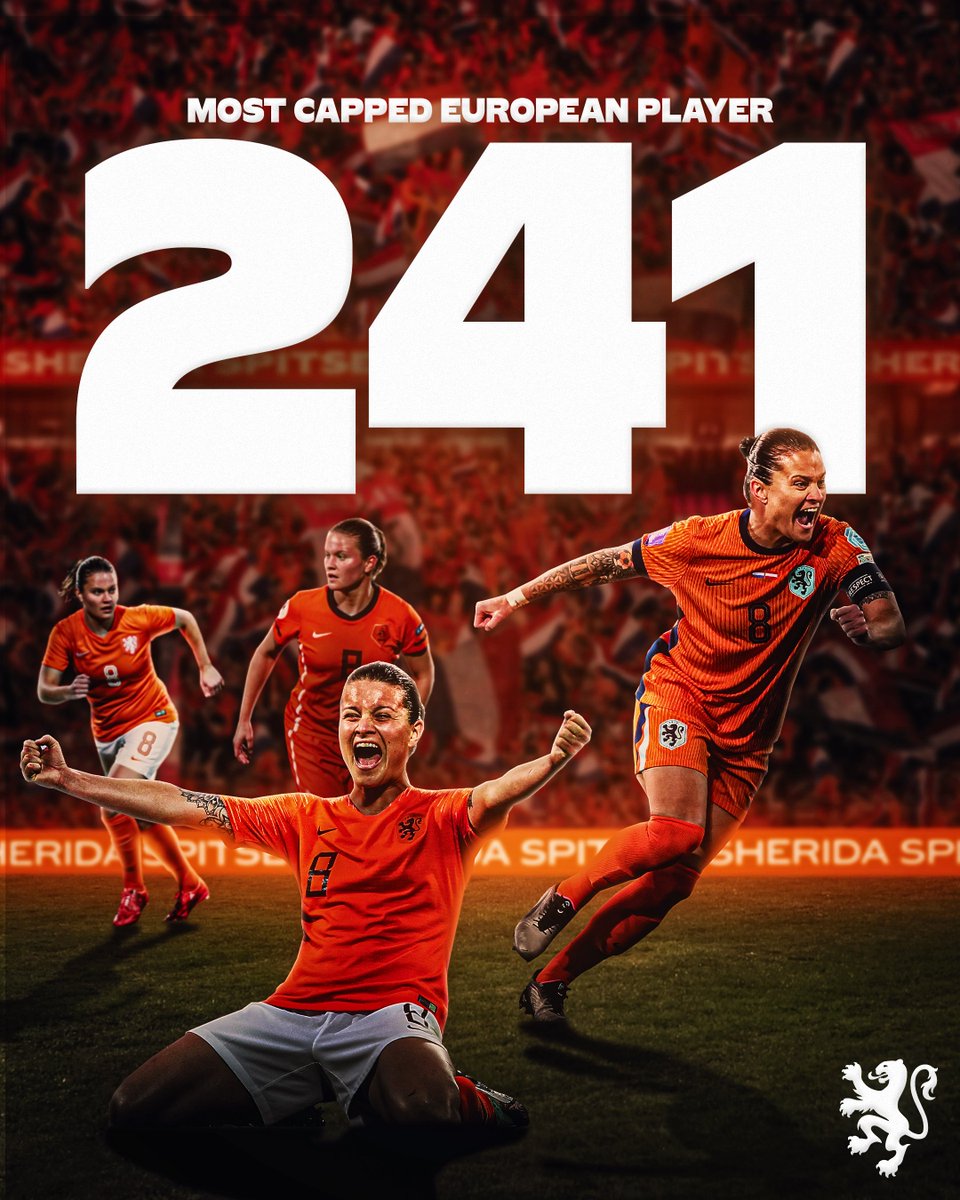 oranjevrouwen's tweet photo. 𝐌𝐨𝐬𝐭 𝐜𝐚𝐩𝐩𝐞𝐝 𝐄𝐮𝐫𝐨𝐩𝐞𝐚𝐧 𝐩𝐥𝐚𝐲𝐞𝐫! 🤩

Congrats on this incredible achievement, Sherida! 👏

#NothingLikeOranje #AUTNED https://t.co/JvtWsJVqCx